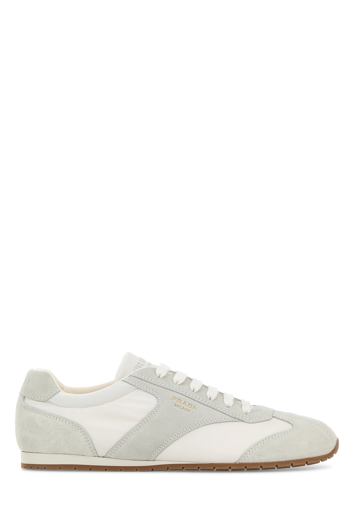 Prada Sneakers bicolor in pelle scamosciata e tessuto