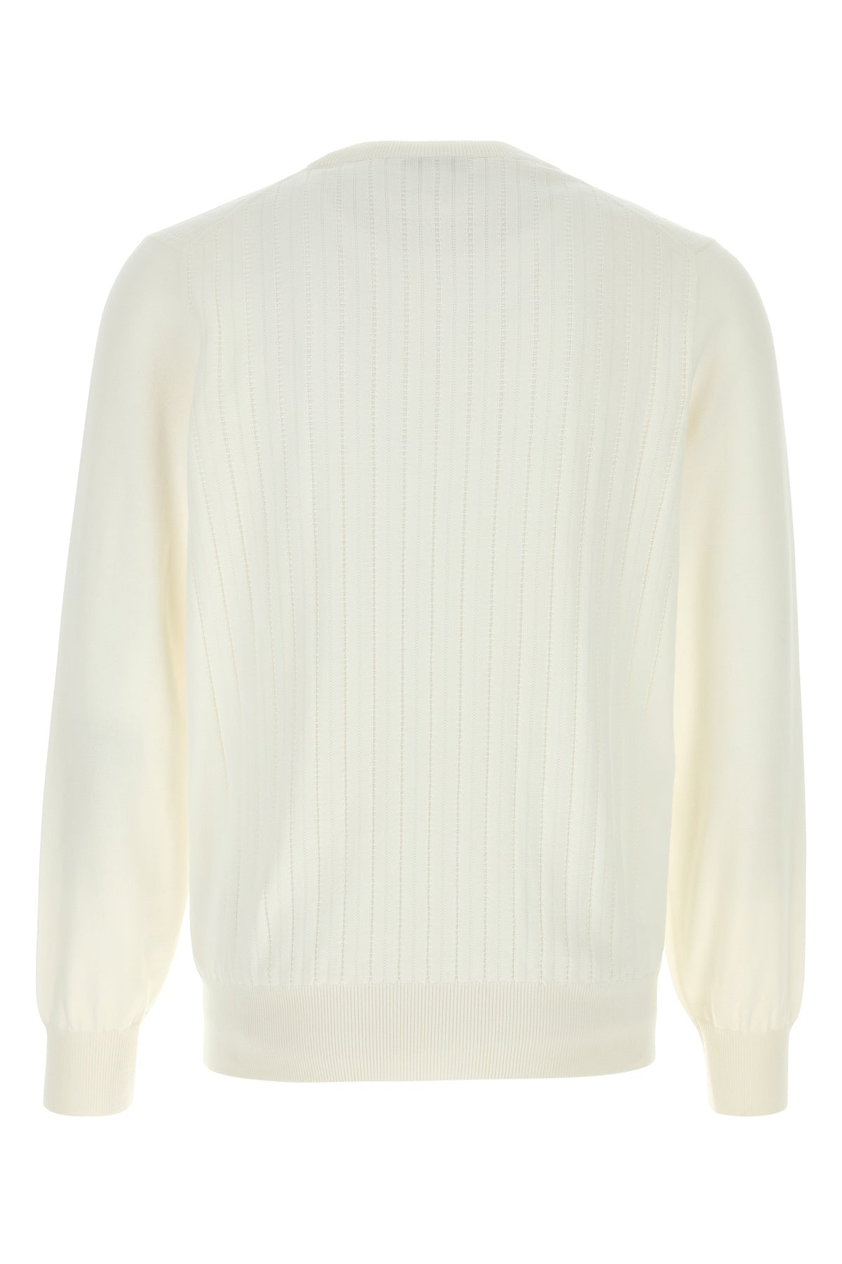Brunello Cucinelli Maglione in cotone bianco, view 2
