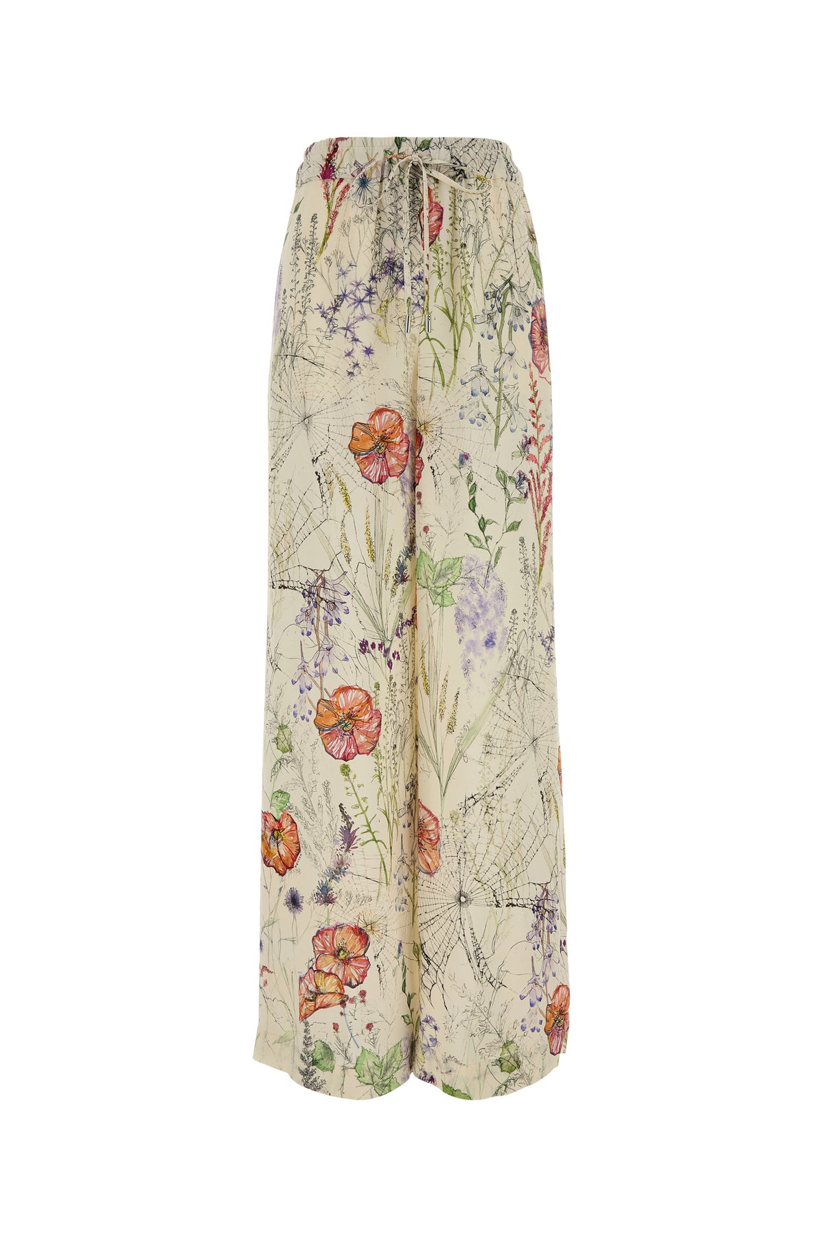 Alexander McQueen Pantalone pigiama in crepe stampato