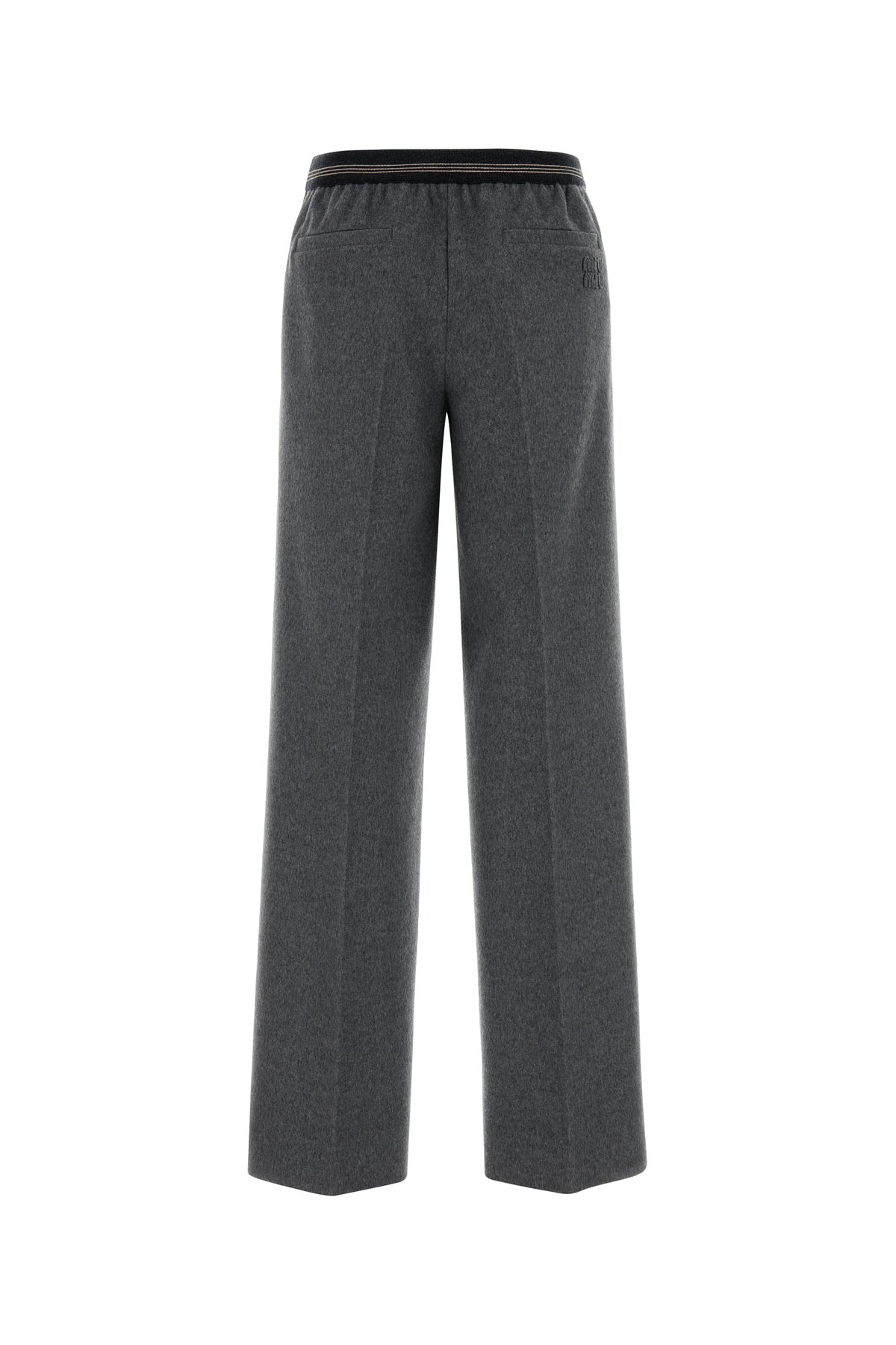 Miu Miu Pantalone in misto lana grigia, view 2