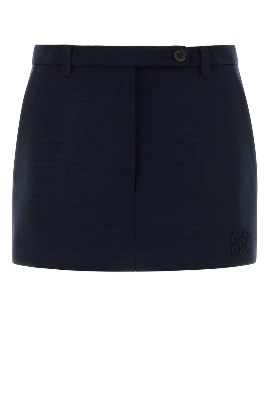 Miu Miu Minigonna in jersey stretch blu navy