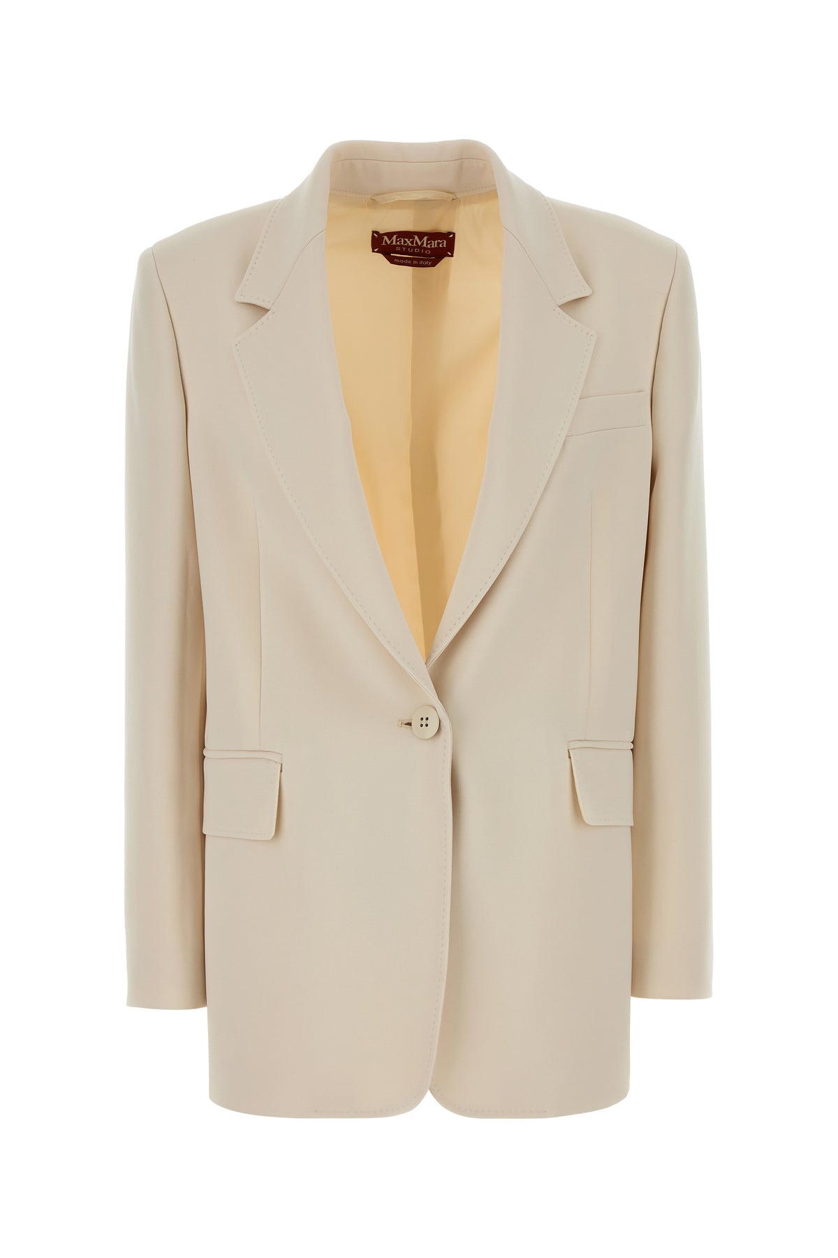 Max Mara Giacca Bosco in crepe crema
