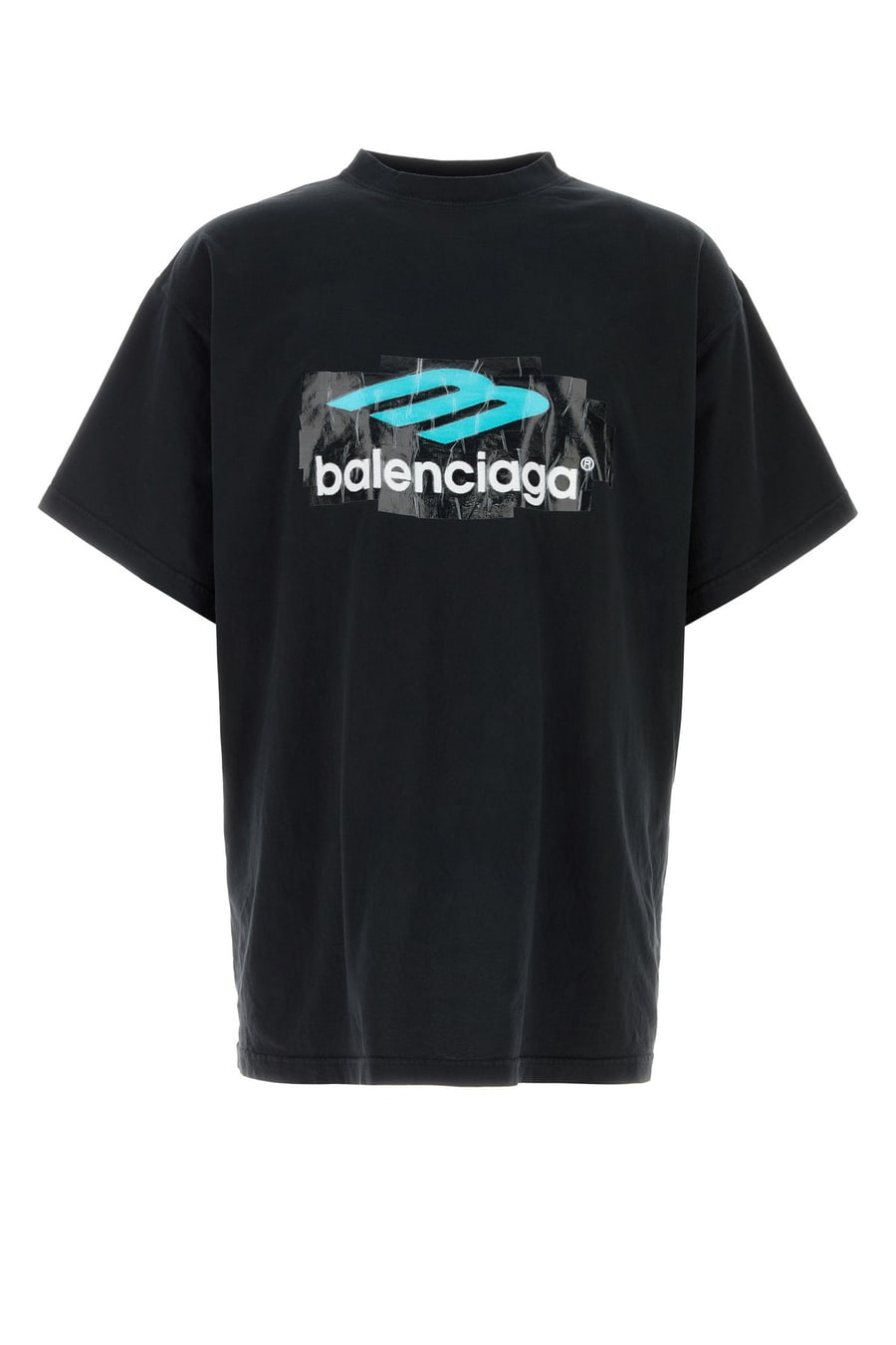 Balenciaga T-shirt oversize in cotone ardesia