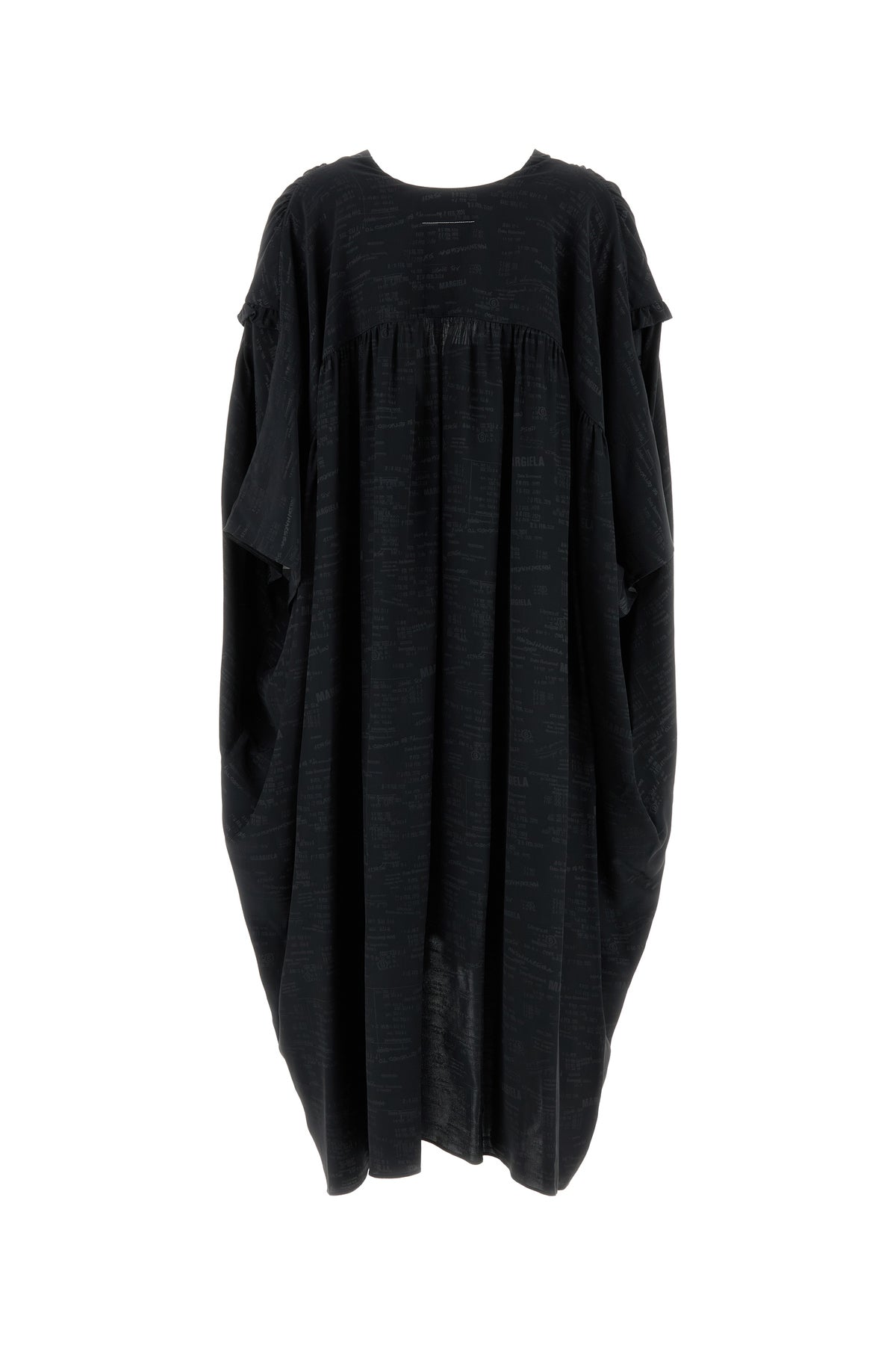 MM6 Maison Margiela Abito chemisier in jersey nero, view 2