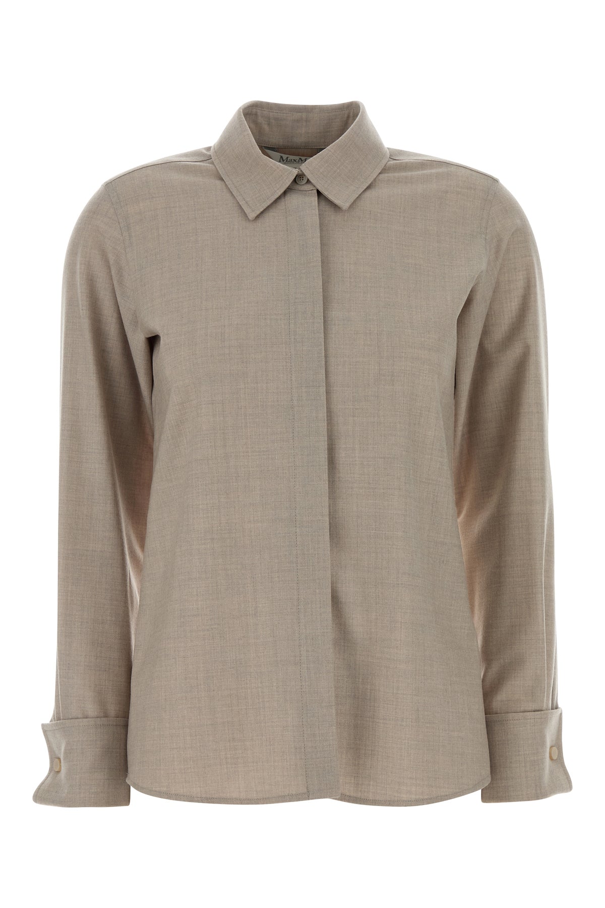 Max Mara Camicia Tebaide in cashmere stretch tortora