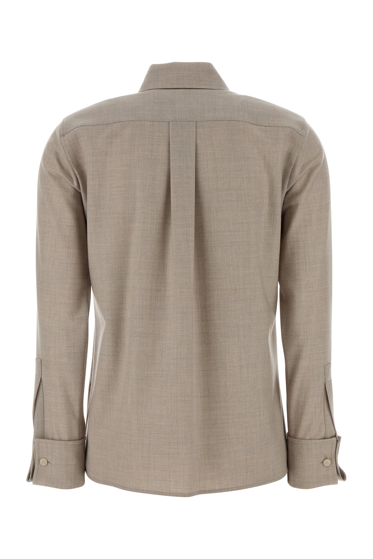 Max Mara Camicia Tebaide in cashmere stretch tortora, view 2