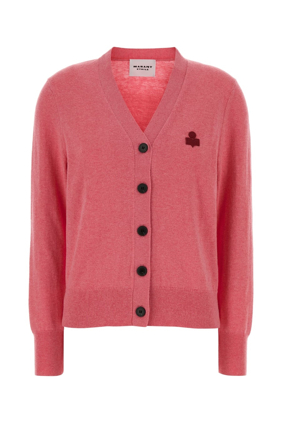 ISABEL MARANT ETOILE Cardigan Karina in misto cotone rosa scuro