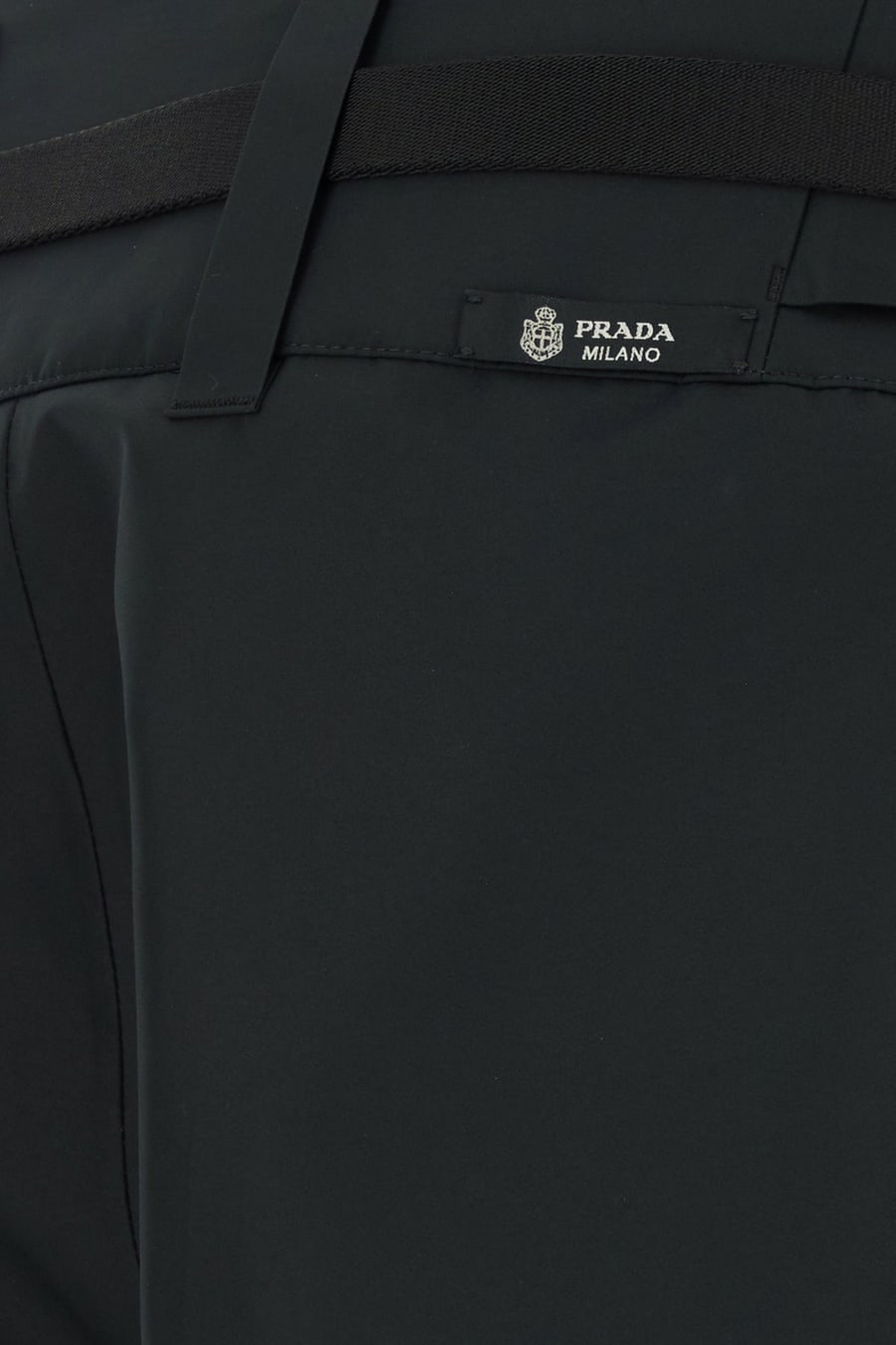 Prada Pantalone in poliestere nero, view 3