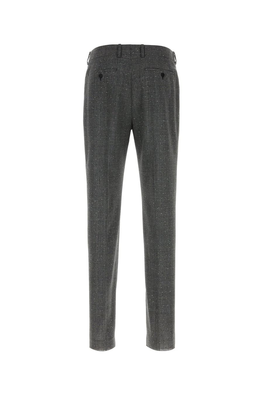 Alexander McQueen Pantalone a sigaretta in lana ricamata, view 2