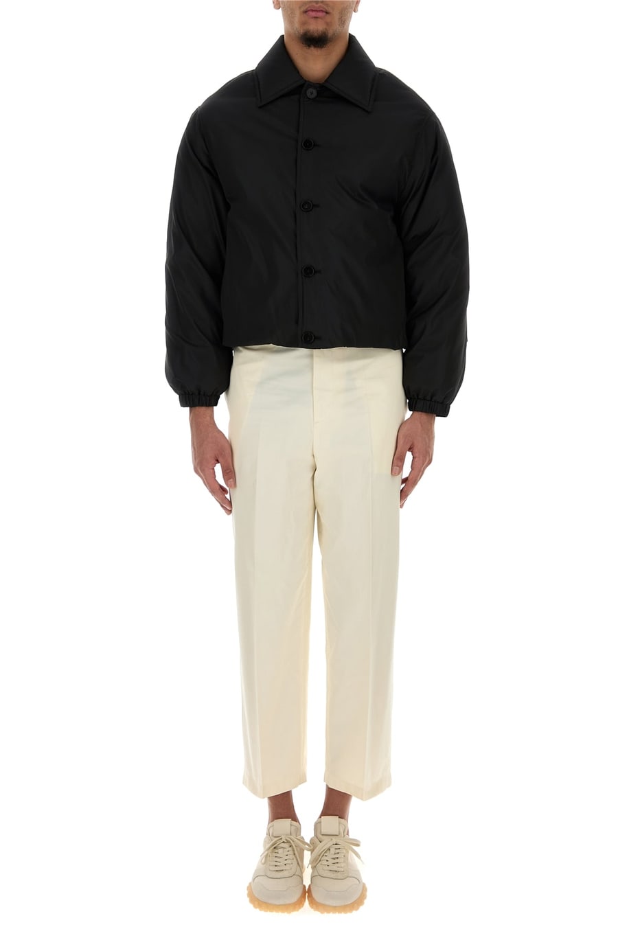 Jil Sander Pantalone in cotone avorio, view 6