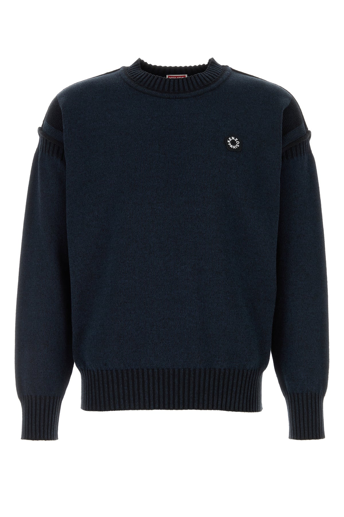 KENZO Maglione in misto cotone blu notte