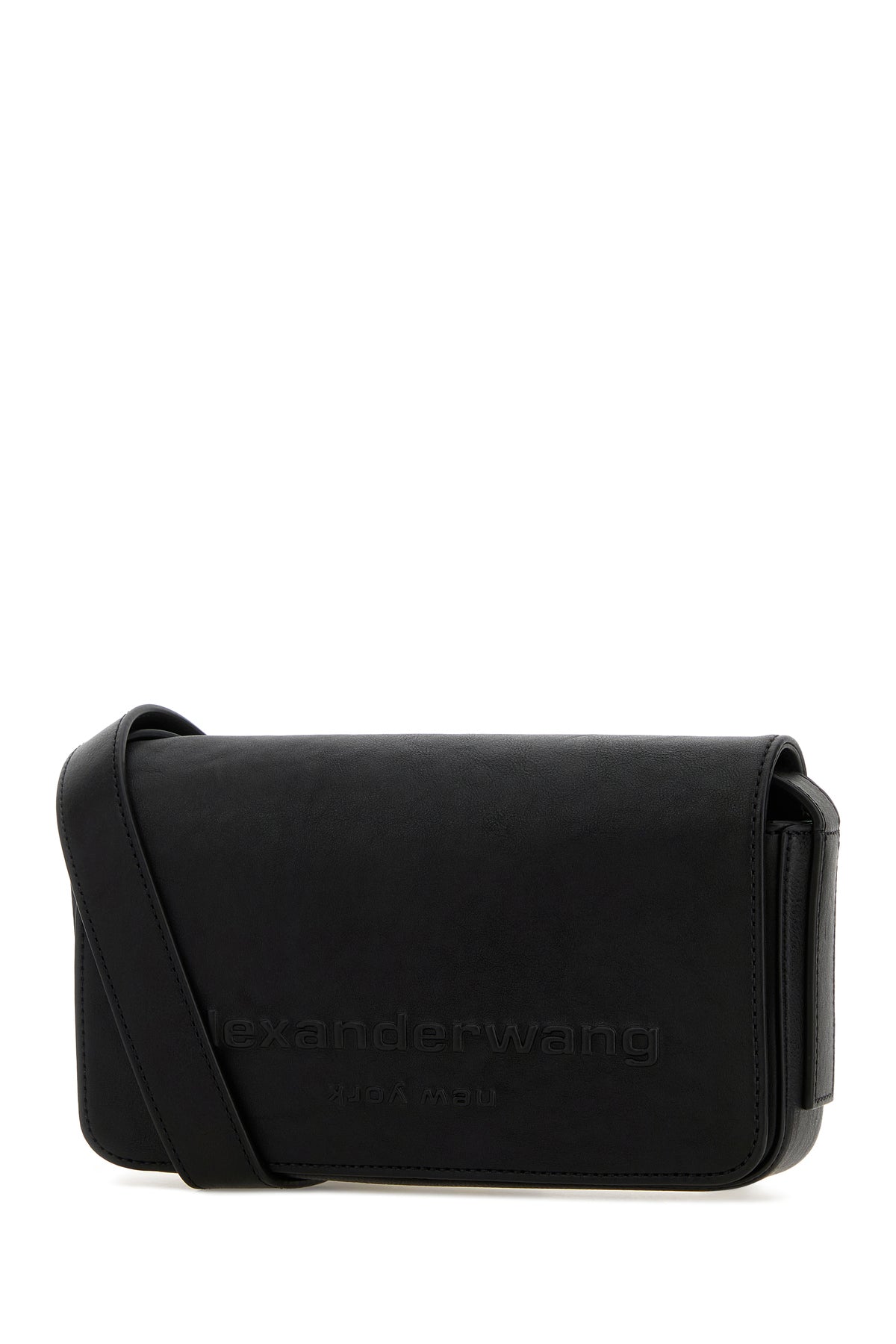 ALEXANDER WANG Borsa a tracolla Punch in pelle nera, view 2