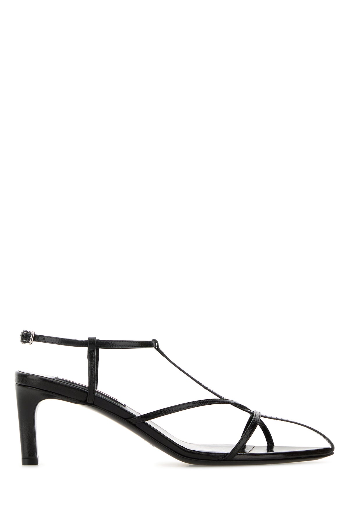 Jil Sander Sandali in pelle nera