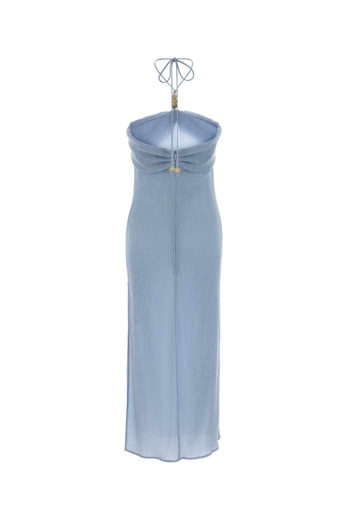 MAGDA BUTRYM Abito in misto lyocell stretch azzurro, view 2