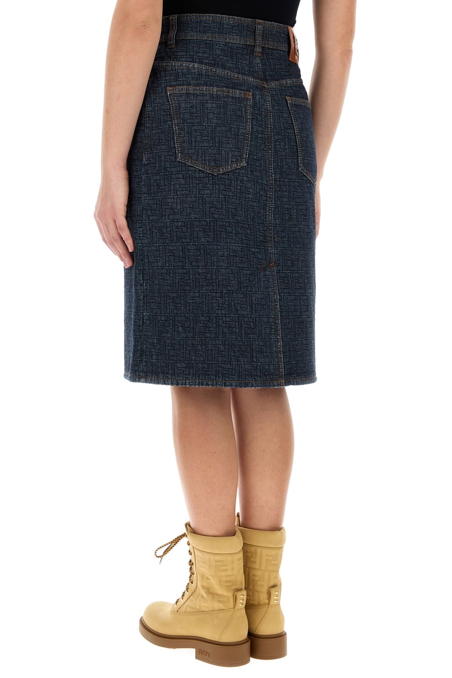 Fendi Gonna in denim, view 4