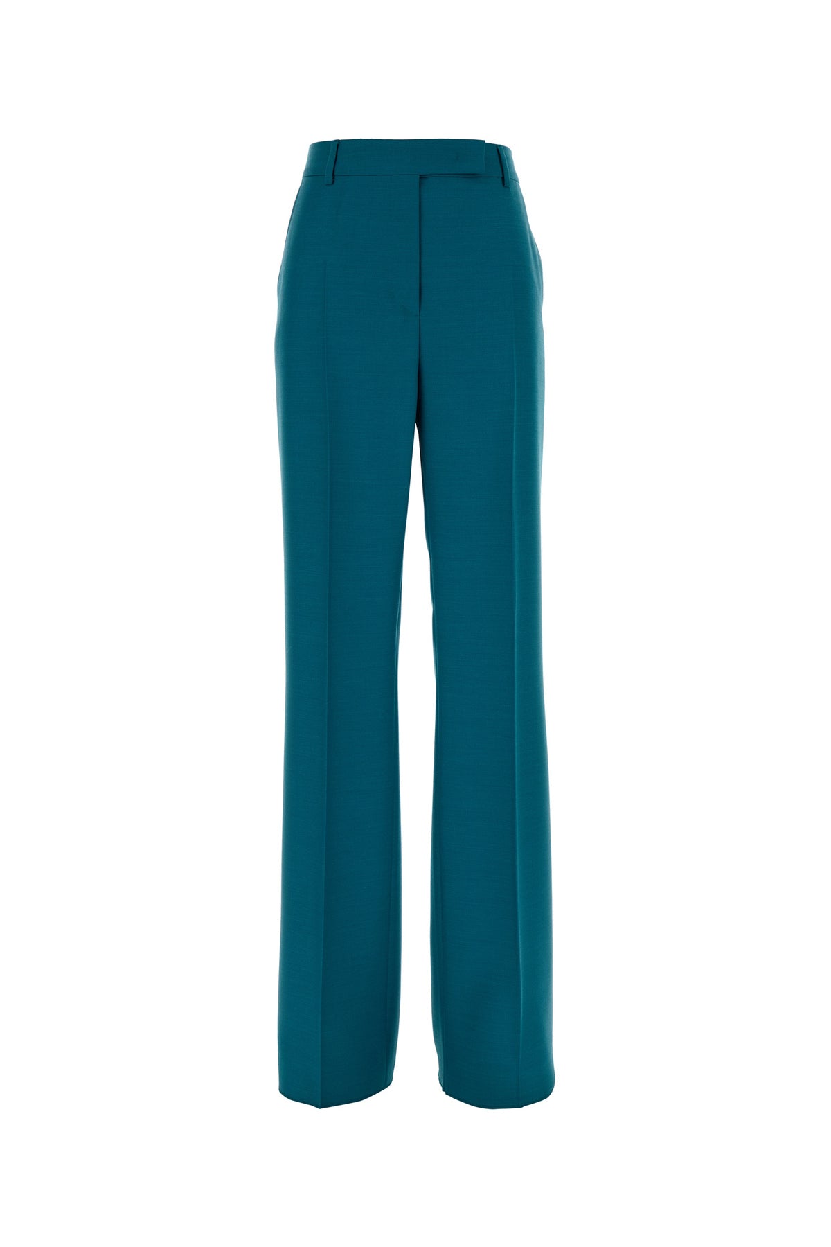 Max Mara Pantalone Talco in misto lana petrolio