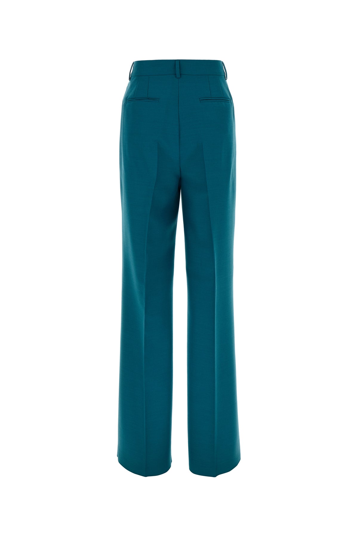 Max Mara Pantalone Talco in misto lana petrolio, view 2