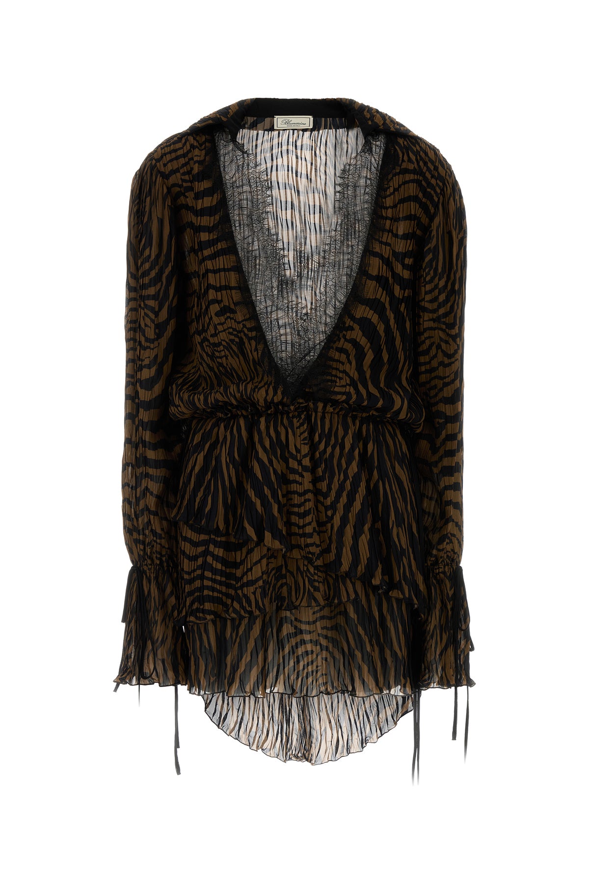 BLUMARINE Mini abito in chiffon stampato