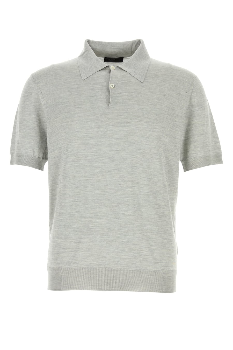 Prada Polo in seta grigia