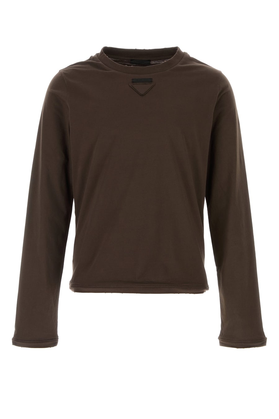 Prada T-shirt in cotone marrone