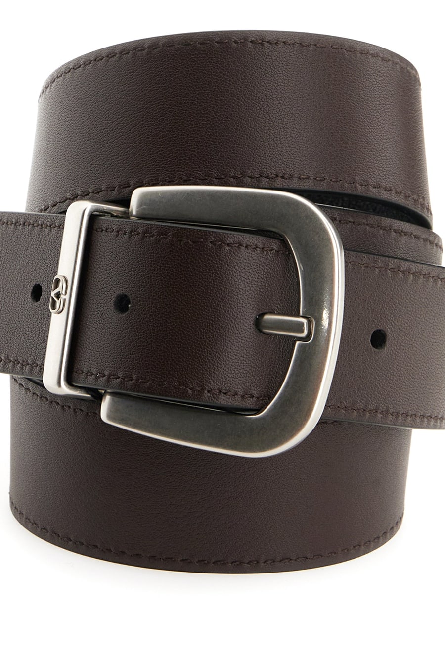 Valentino Garavani Cintura reversibile in pelle nera, view 3