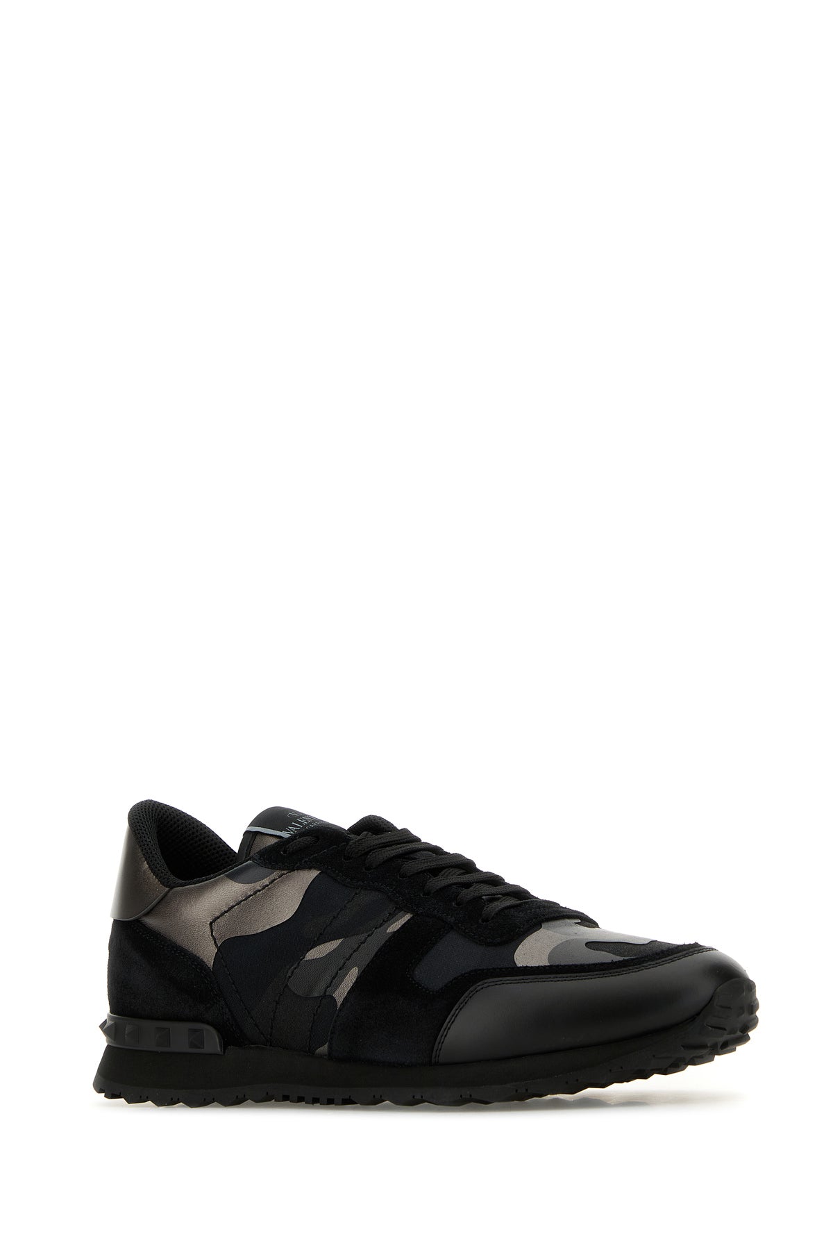 Valentino Garavani Sneakers Rockrunner Camouflage multicolor in tessuto e pelle, view 2
