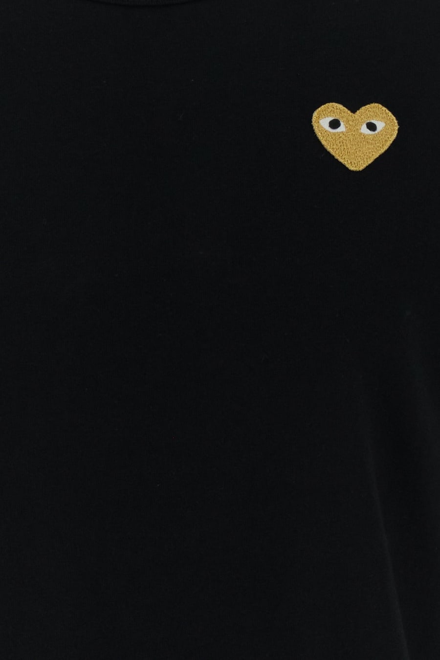 COMME DES GARCONS PLAY T-shirt in cotone nero, view 3