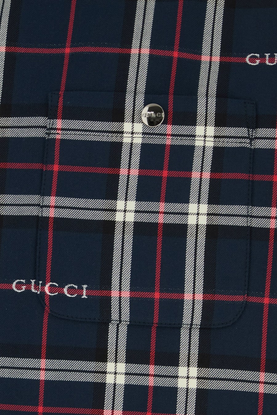 Gucci Camicia in cotone ricamato, view 3