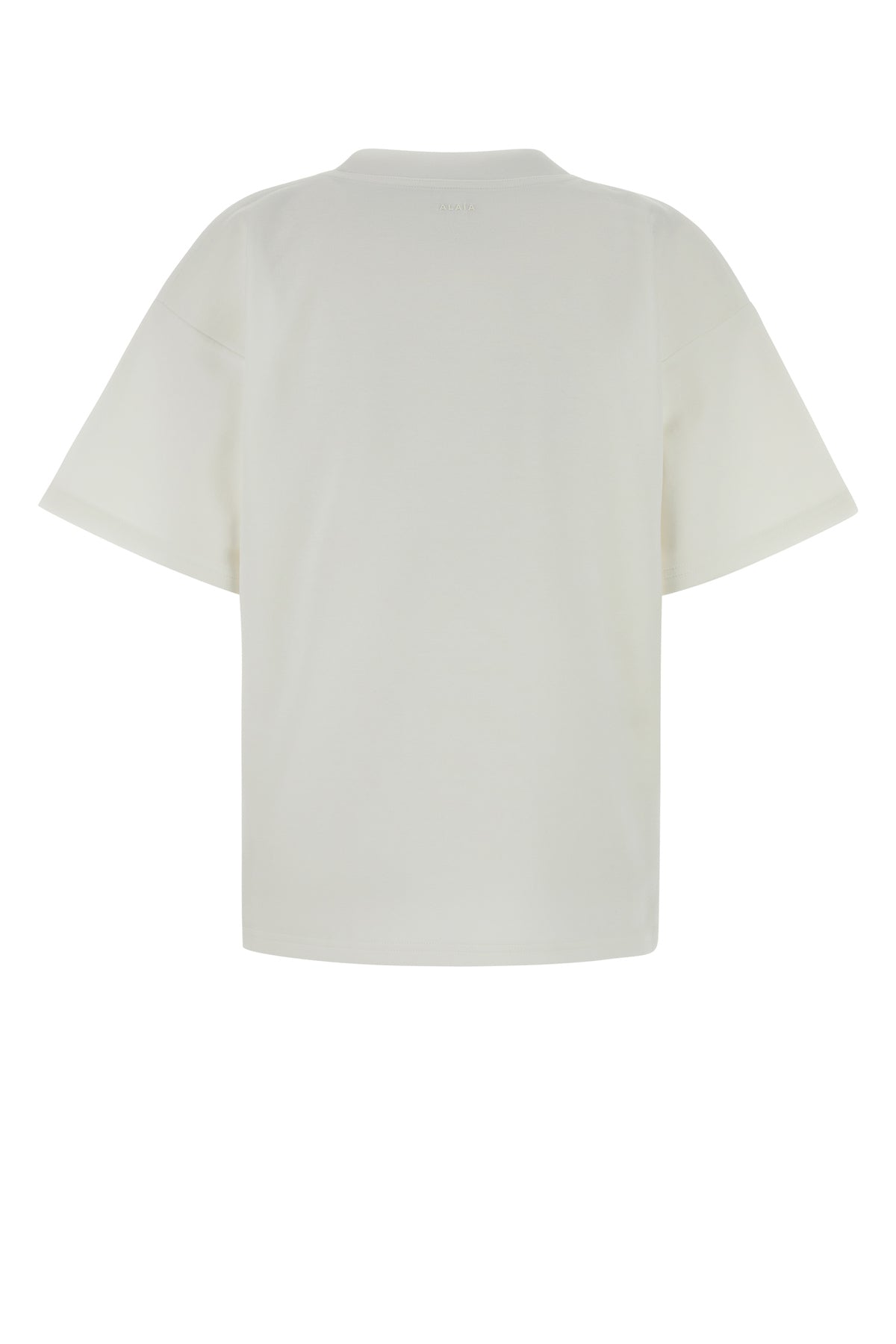 Alaïa T-shirt in misto cotone bianco, view 2