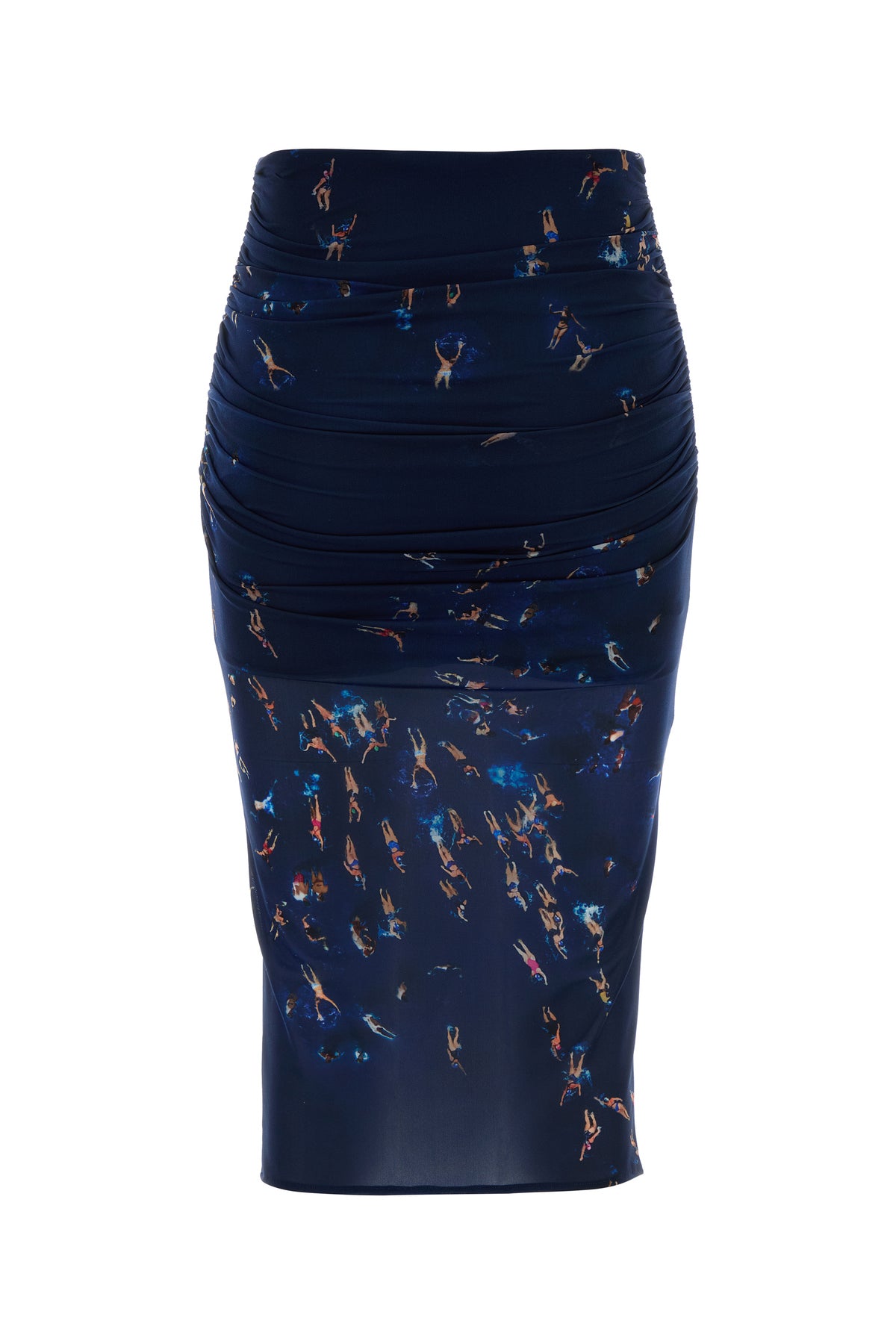 BLUMARINE Gonna in nylon stretch stampato, view 2
