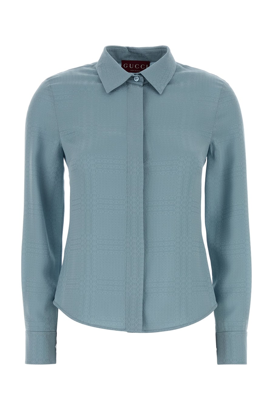 Gucci Camicia in seta azzurra