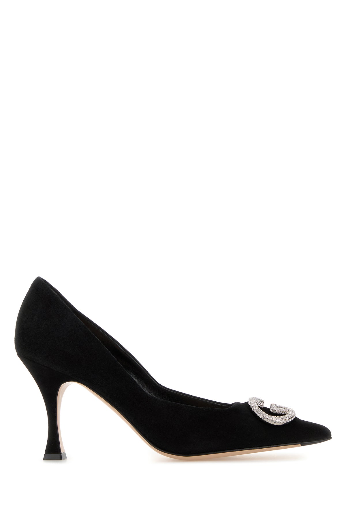 Gucci Scarpe con tacco in pelle scamosciata nera