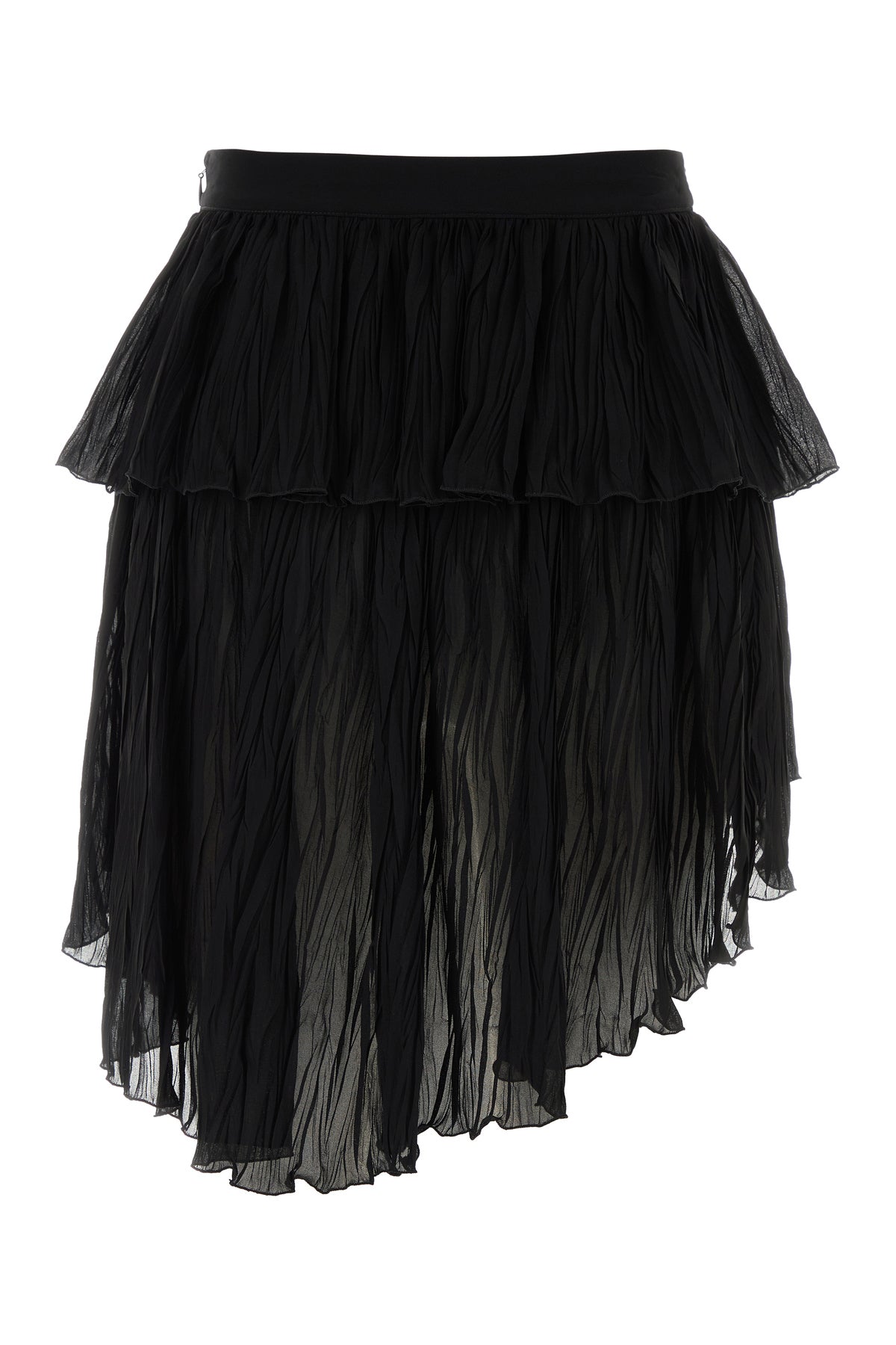 BLUMARINE Minigonna in crepe nero, view 2