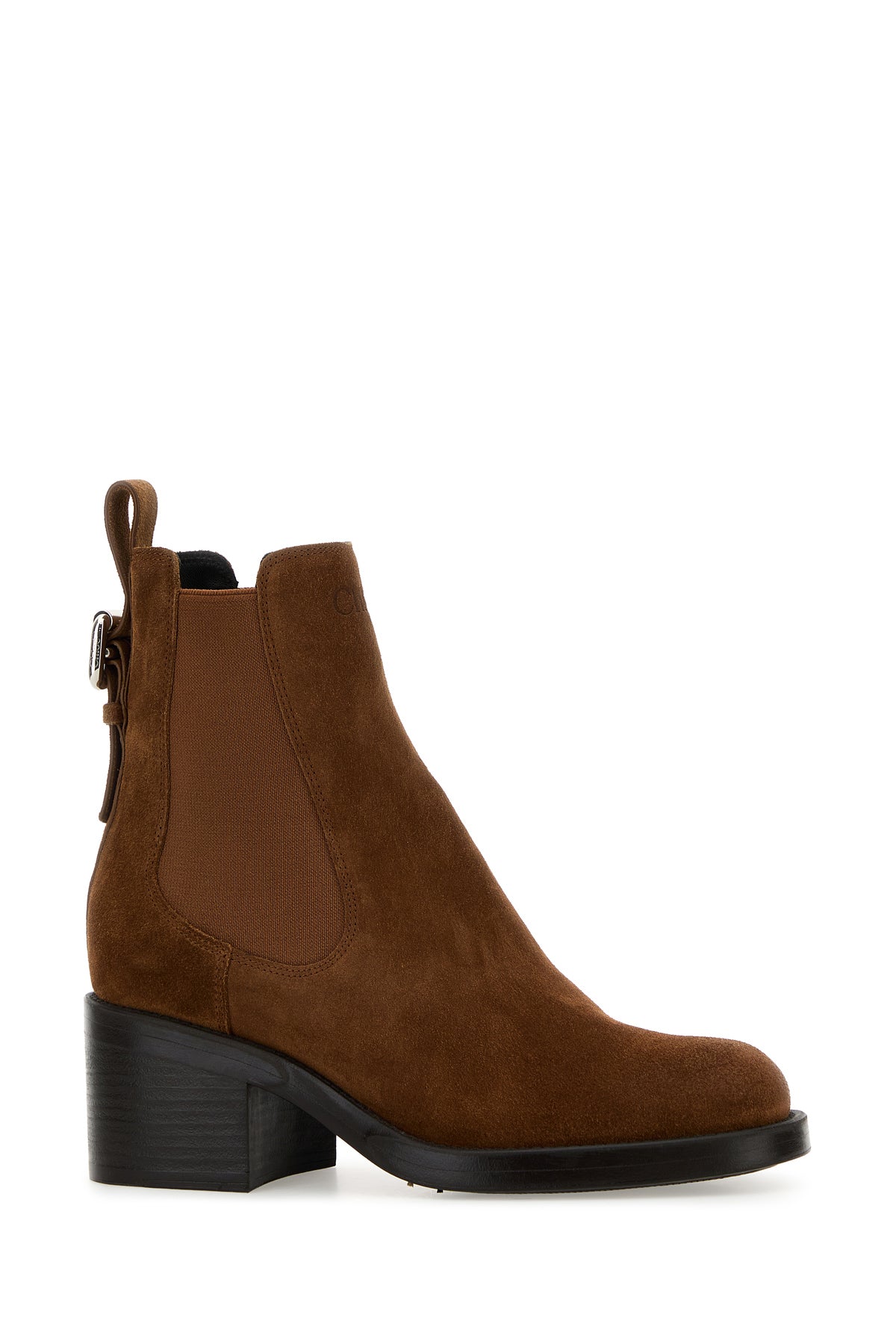 Chloé Stivaletti Dakota in pelle scamosciata caramello, view 2