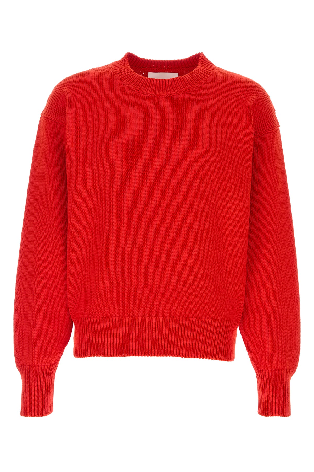 Jil Sander Maglione in cotone rosso
