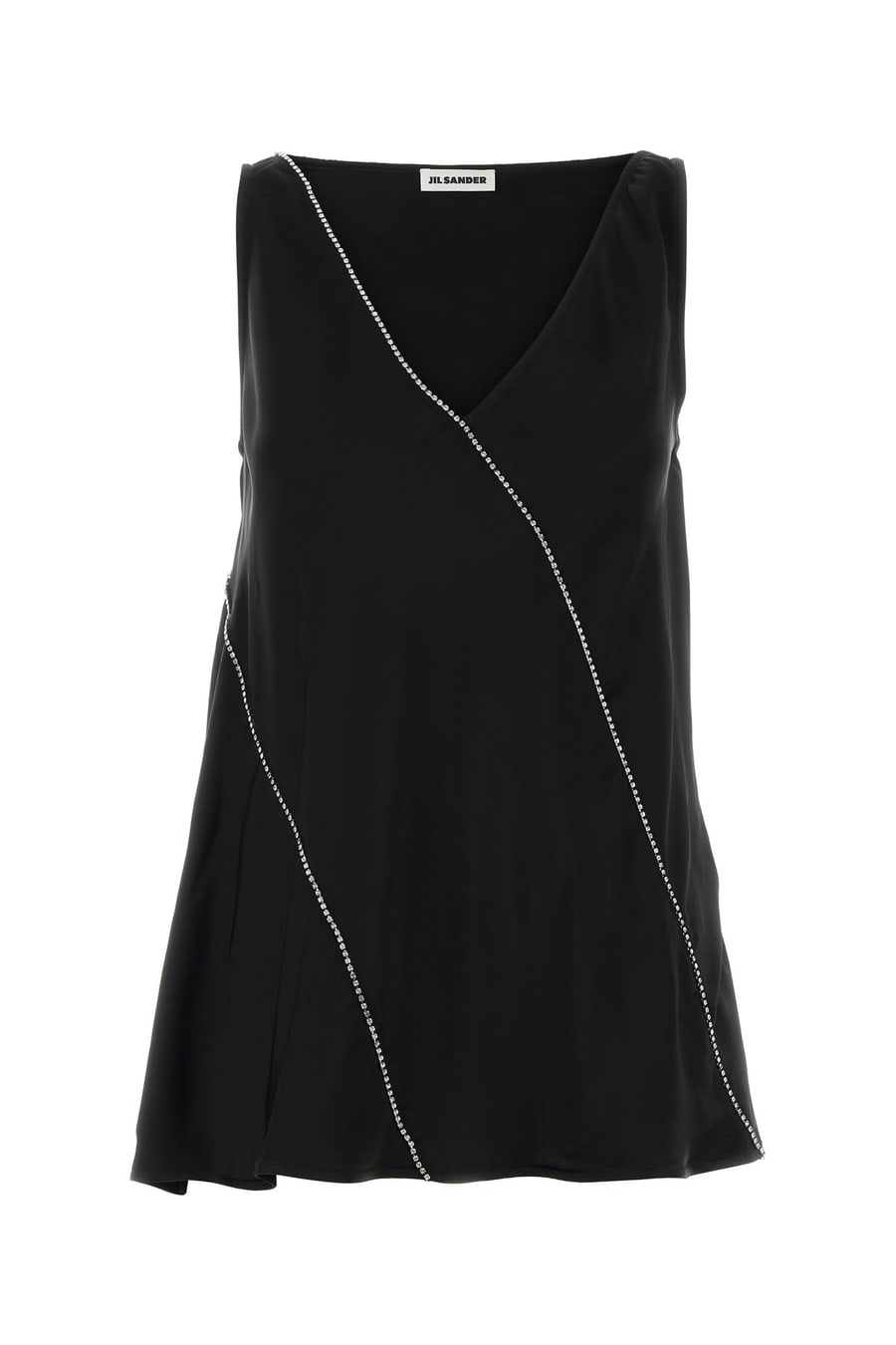 Jil Sander Top in viscosa nera