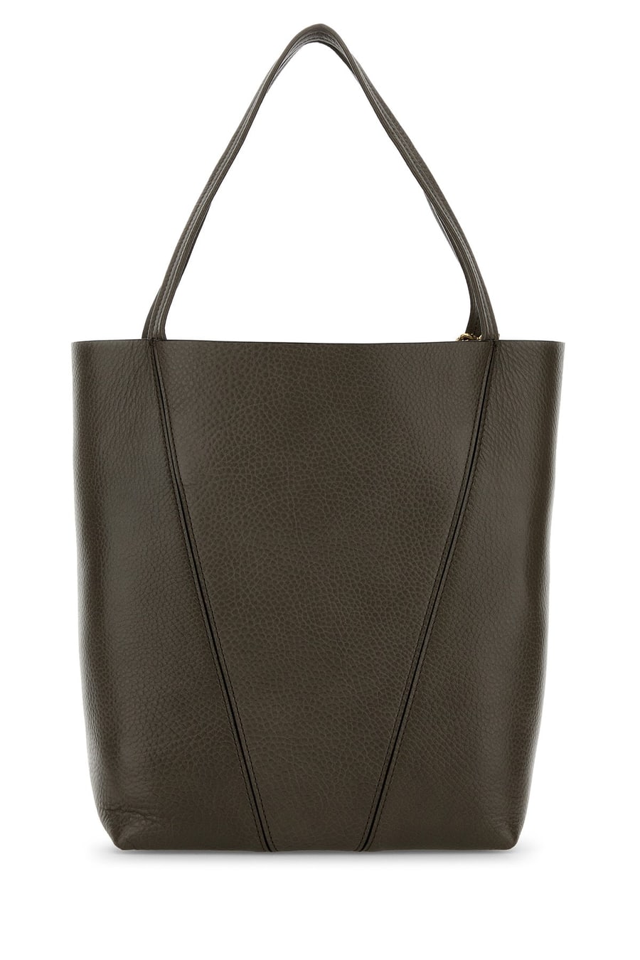 Chloé Borsa shopping Spin in pelle fango, view 3