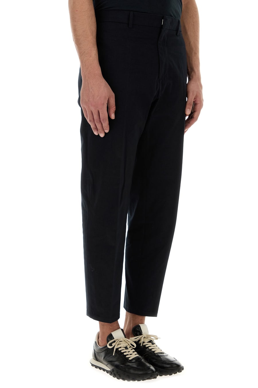 Jil Sander Pantalone in cotone blu notte, view 3