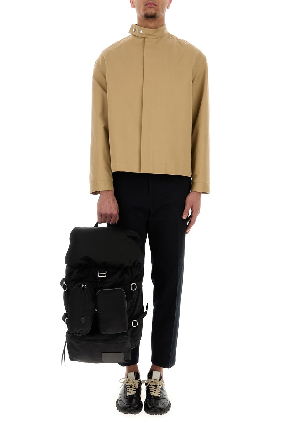 Jil Sander Pantalone in cotone blu notte, view 6