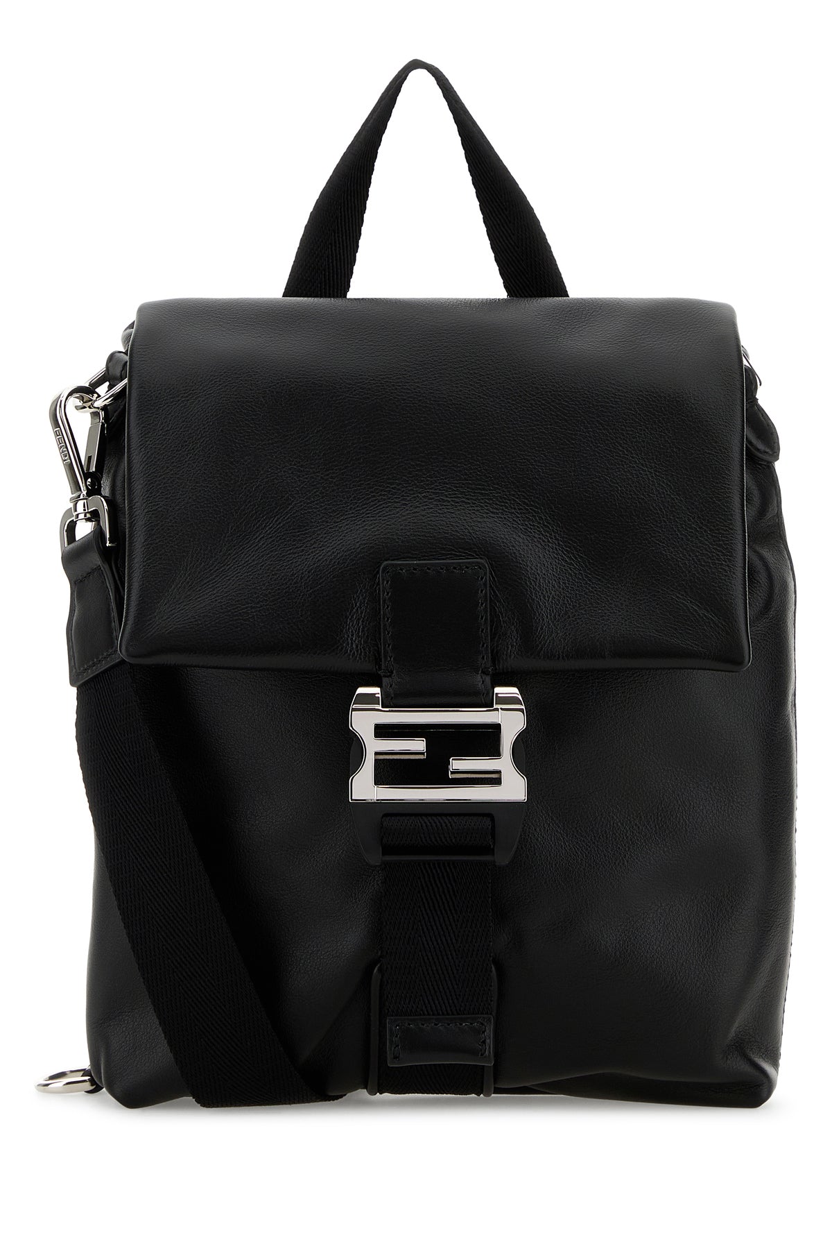 Fendi Borsa a mano Fendi Flux in pelle nera