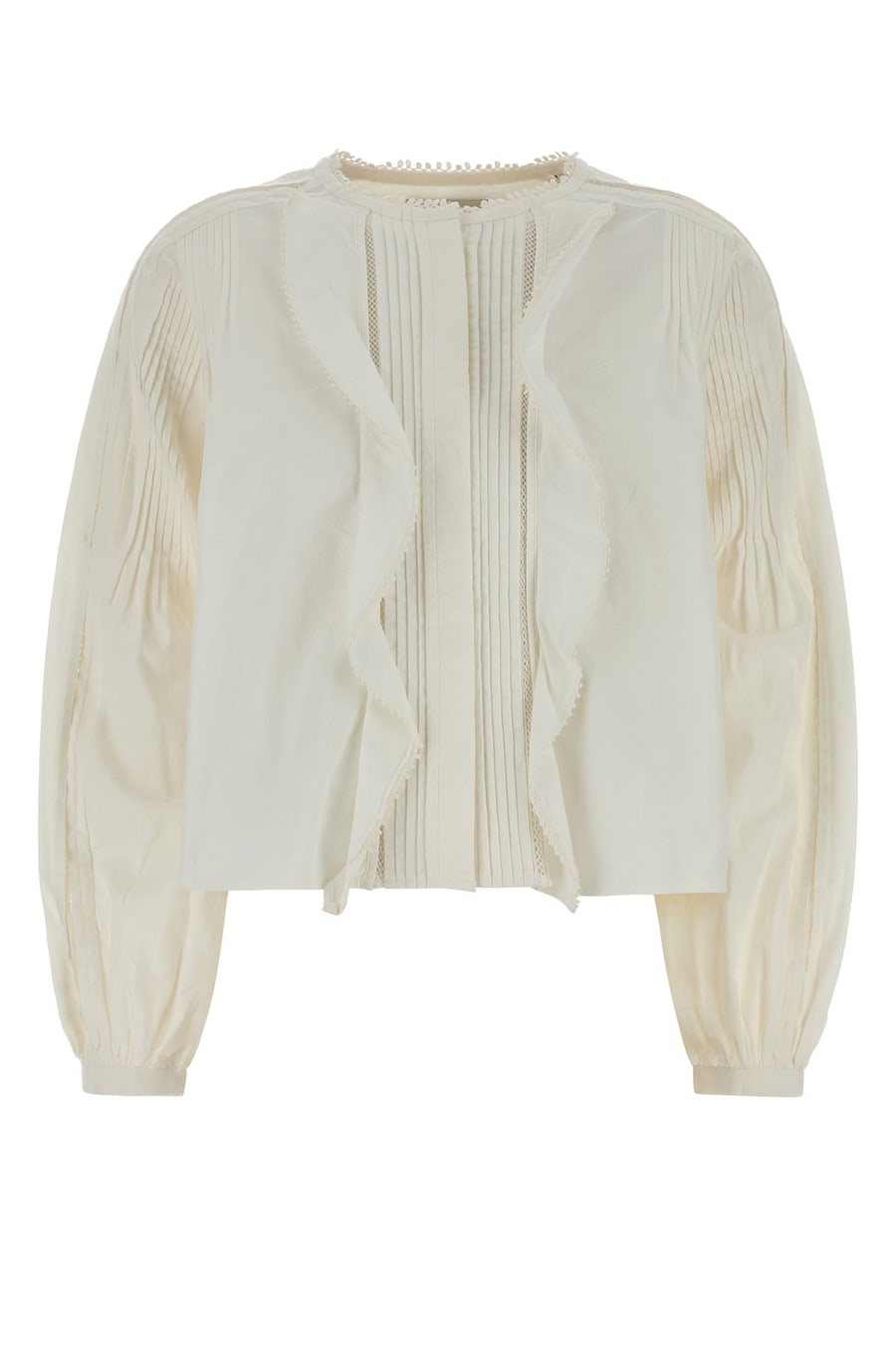 Isabel Marant Blusa Cubraly in cotone avorio
