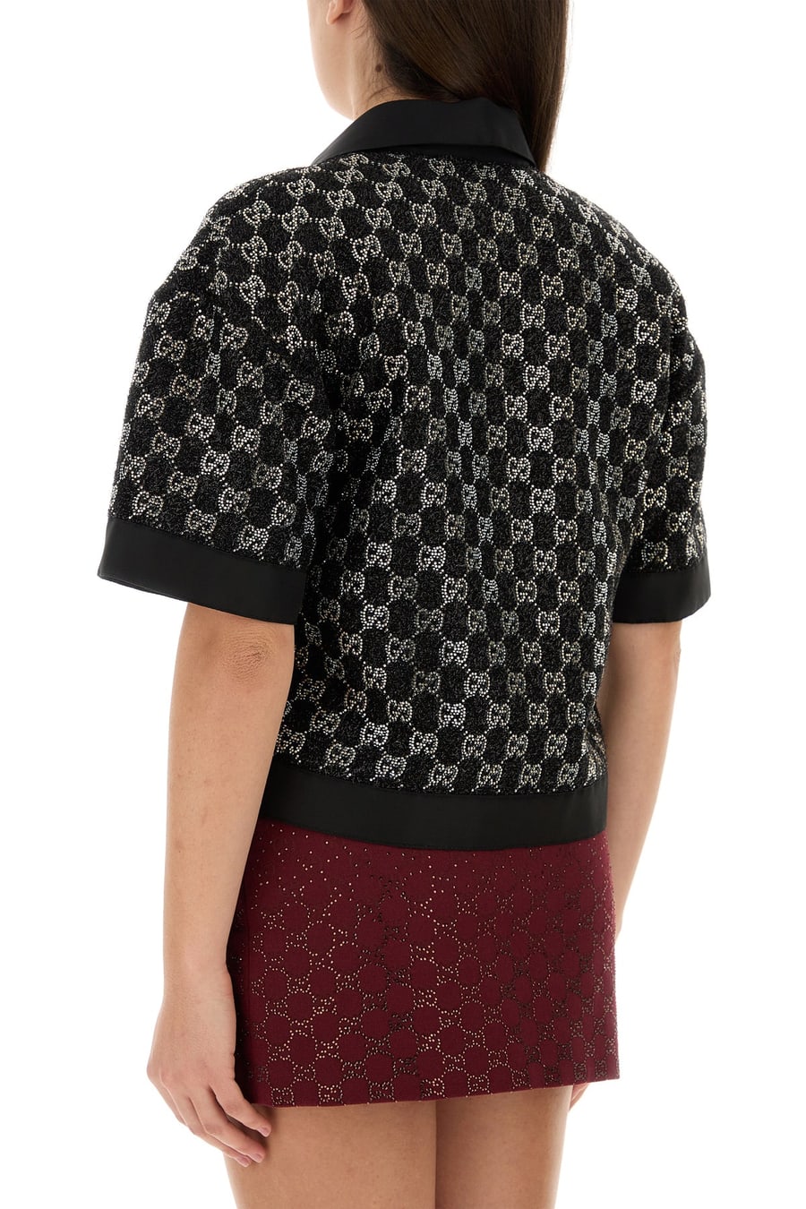 Gucci Polo in bouclè nero, view 4