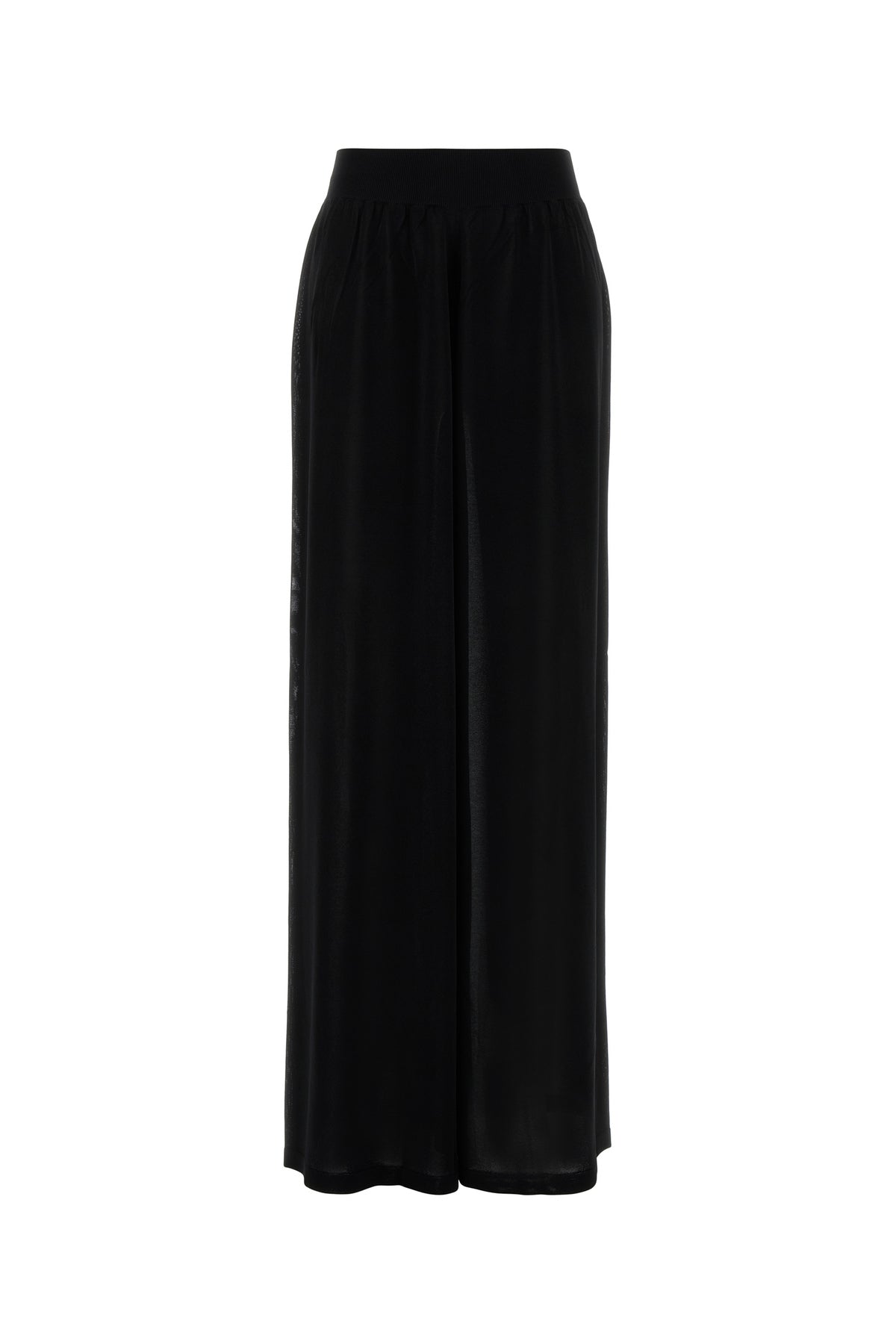 Alaïa Pantalone dalla gamba ampia in misto viscosa nera