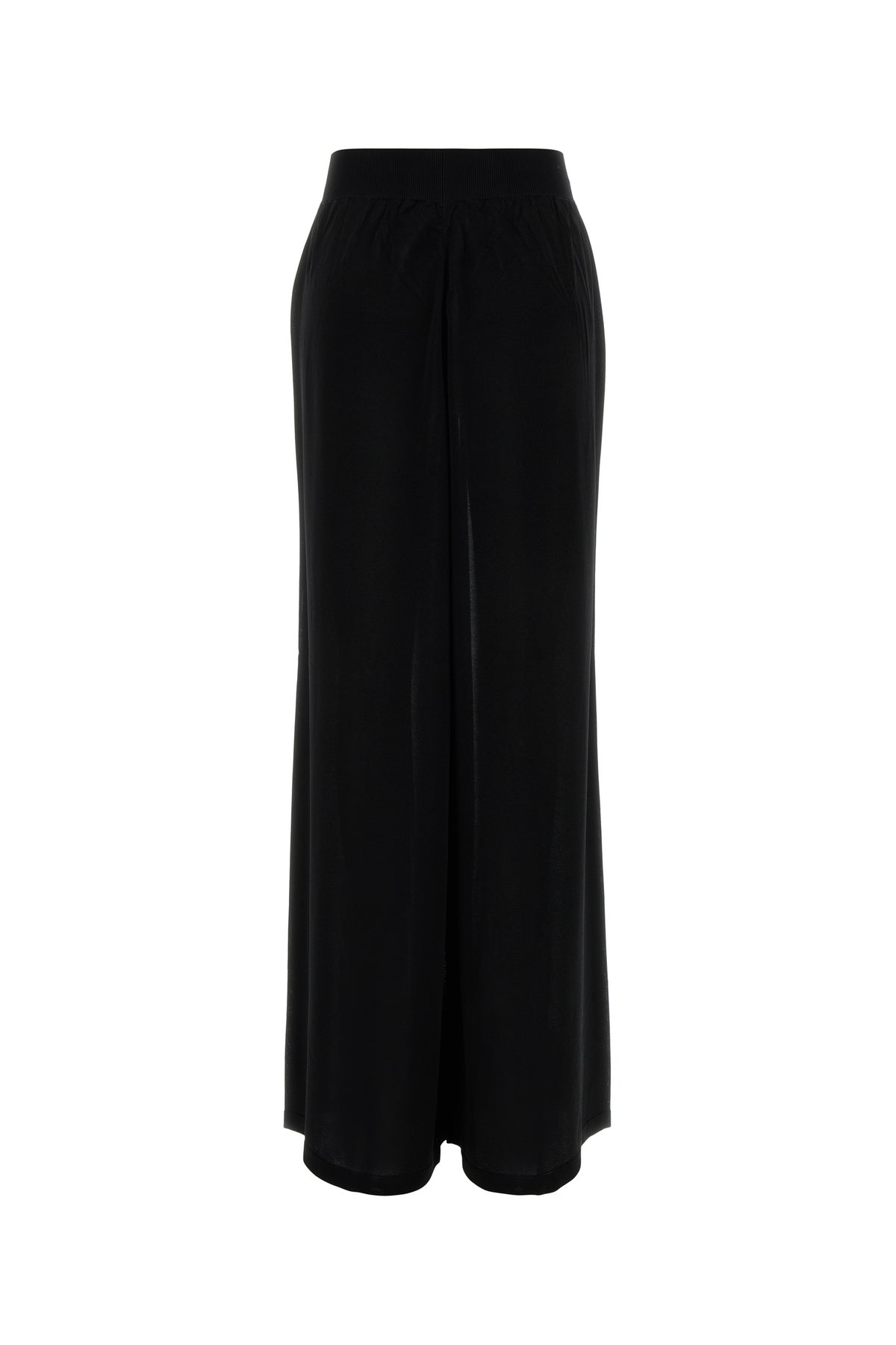 Alaïa Pantalone dalla gamba ampia in misto viscosa nera, view 2