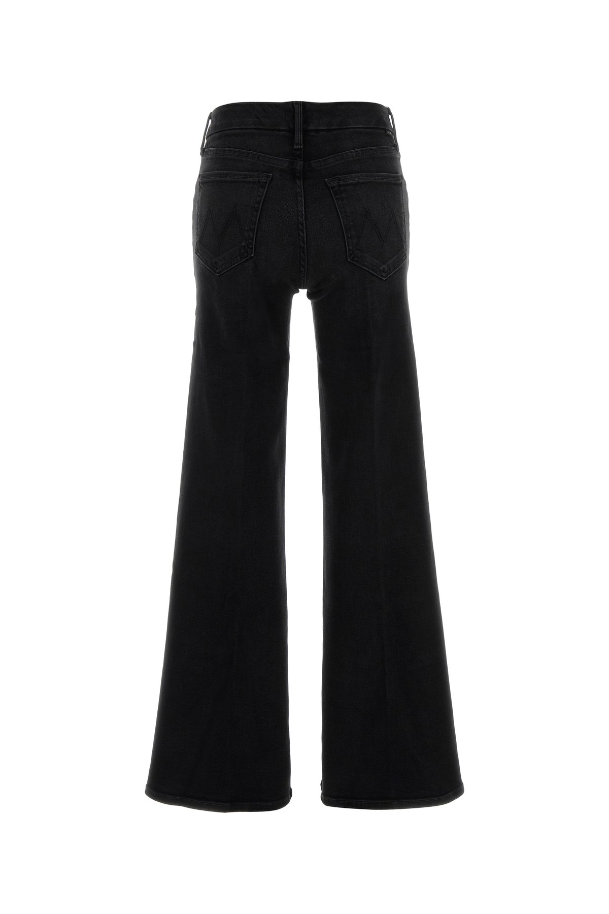 MOTHER Jeans The Roller Sneak in denim stretch nero, view 2