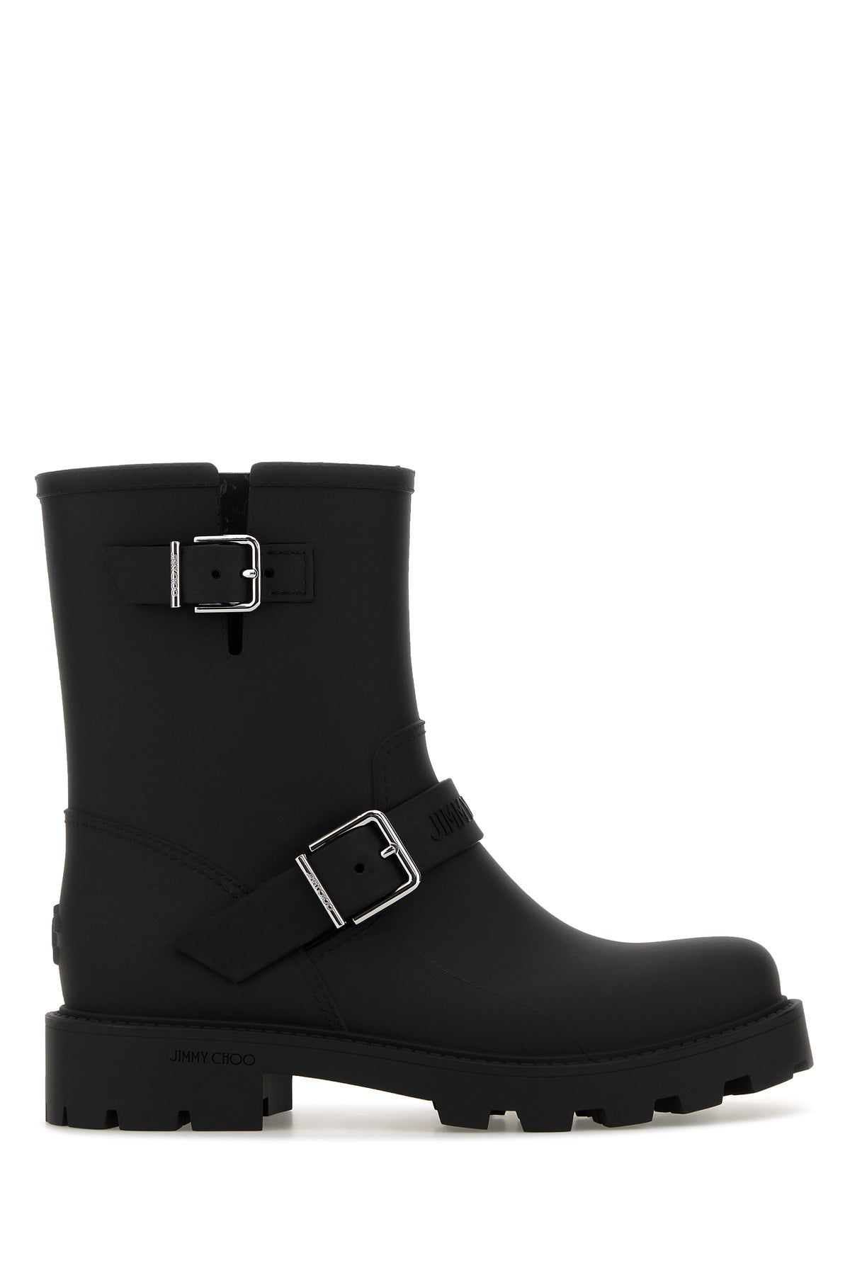 Jimmy Choo Stivaletti Biker Rain in gomma nera