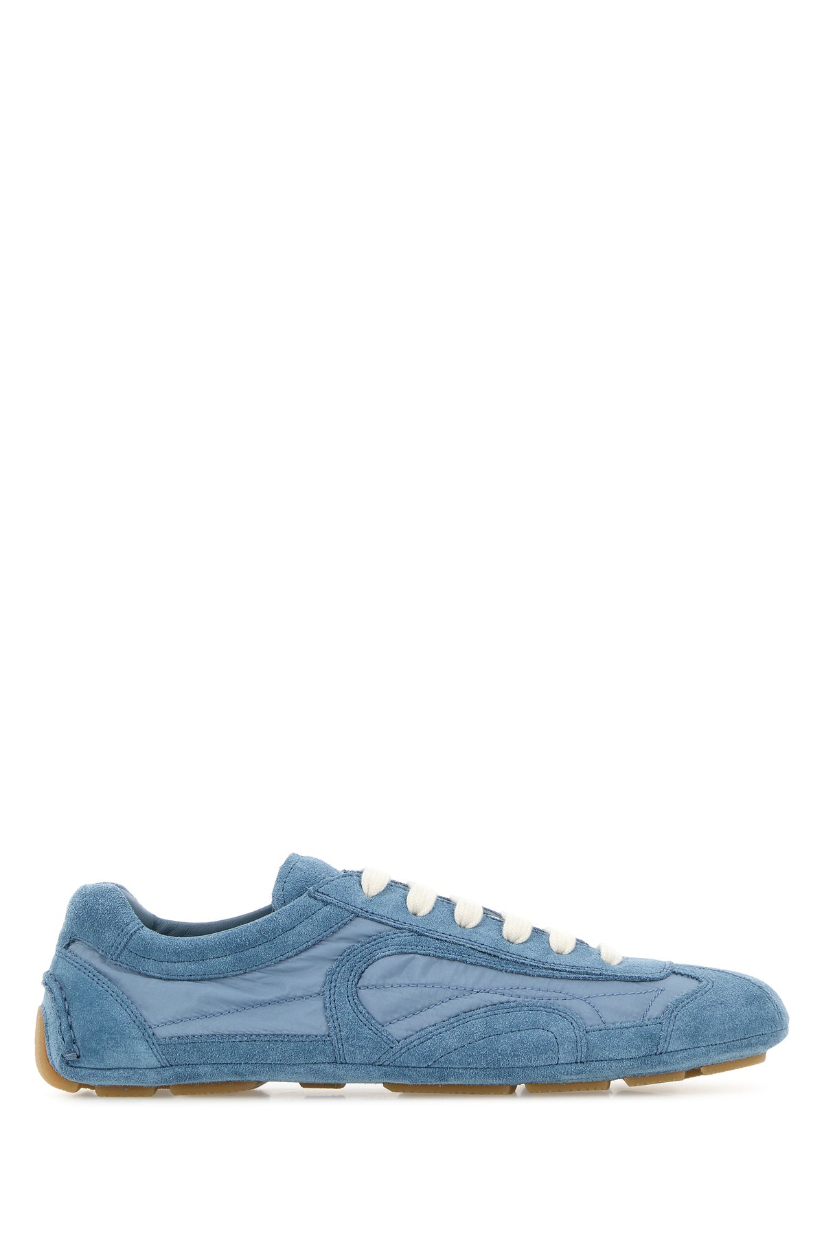 Prada Sneakers Montecarlo Re-Edition 2005 azzurre in pelle scamosciata e Re-Nylon