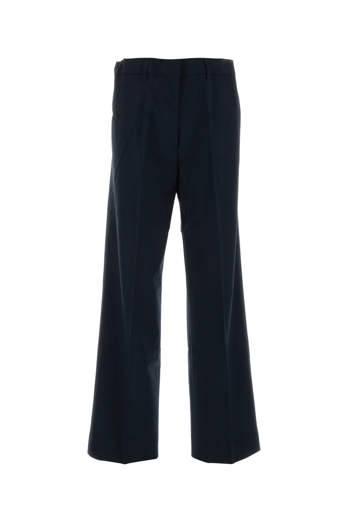 Miu Miu Pantalone in lana stretch blu