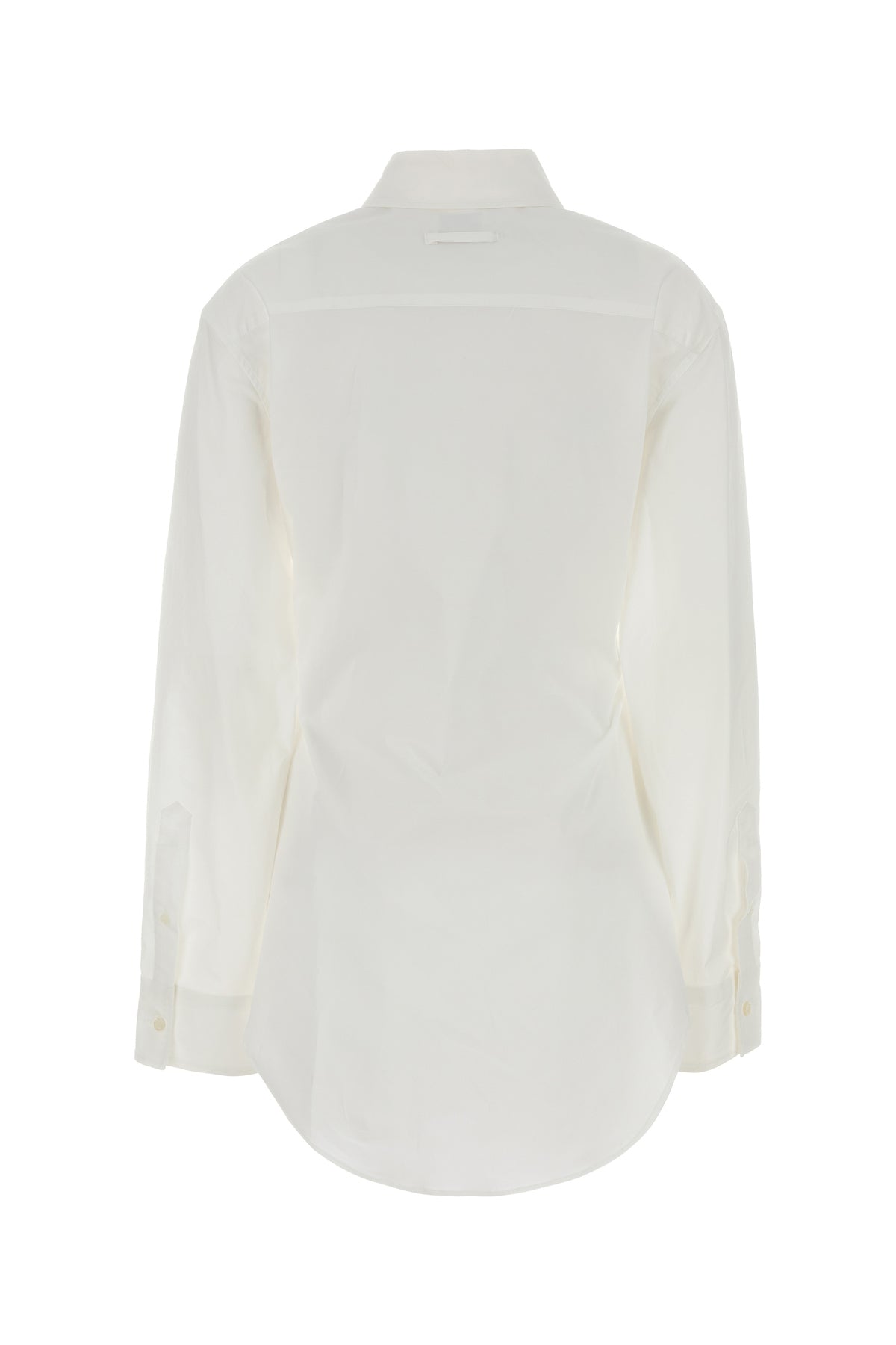 JEAN PAUL GAULTIER Camicia in popeline stretch bianco, view 2