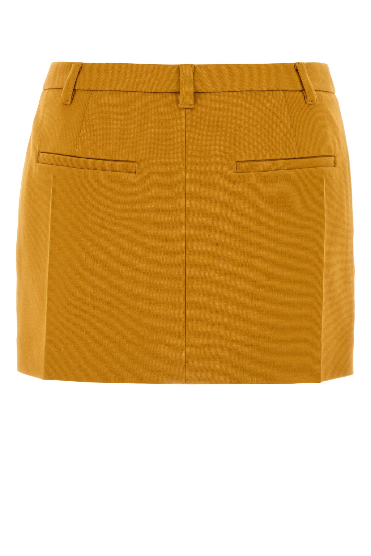 Miu Miu Minigonna in misto viscosa stretch arancione pastello, view 2